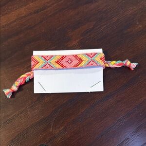 Vibrant Diamond Pattern Woven Bracelet